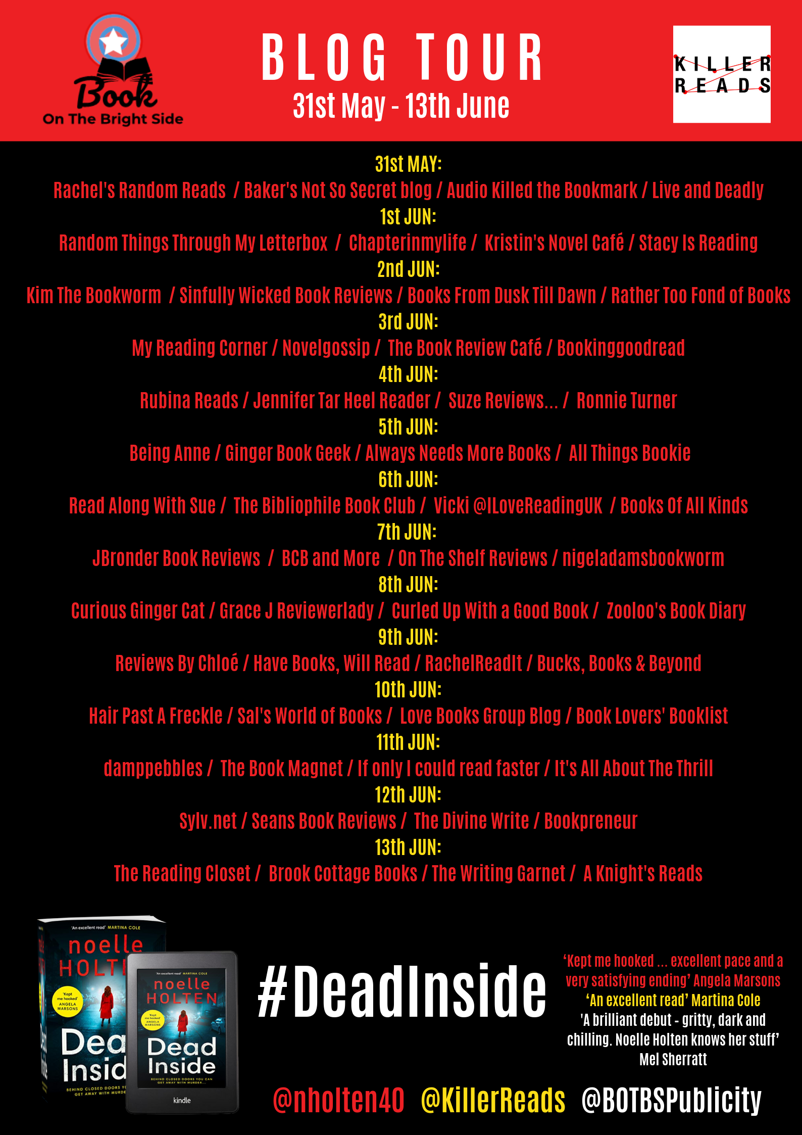 #DeadInside B L O G T O U R