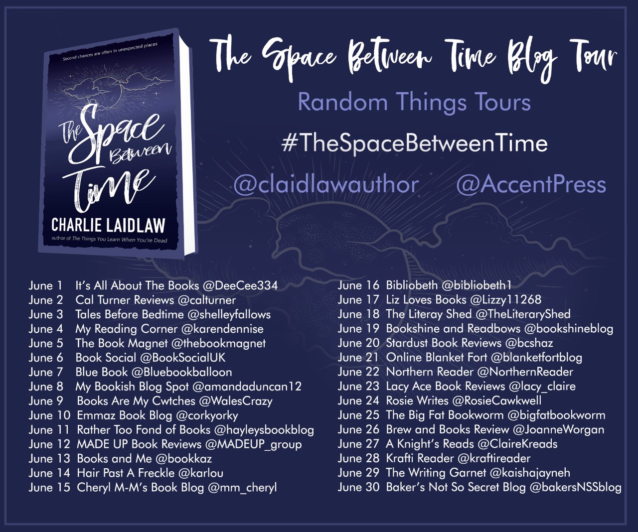 The Space Between Time Blog Tour Poster